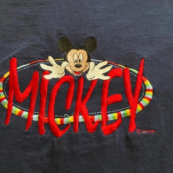 Vintage Mickey mouse Embroidered T-Shirt - Picture 3 of 4